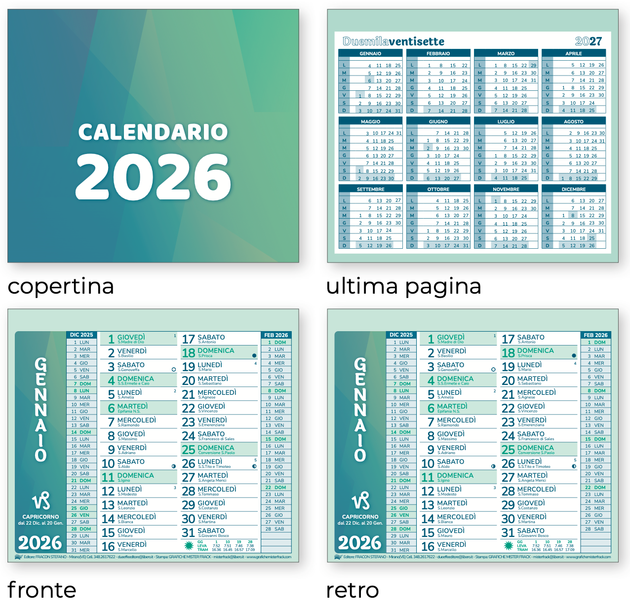 Calendario da banco 15,5