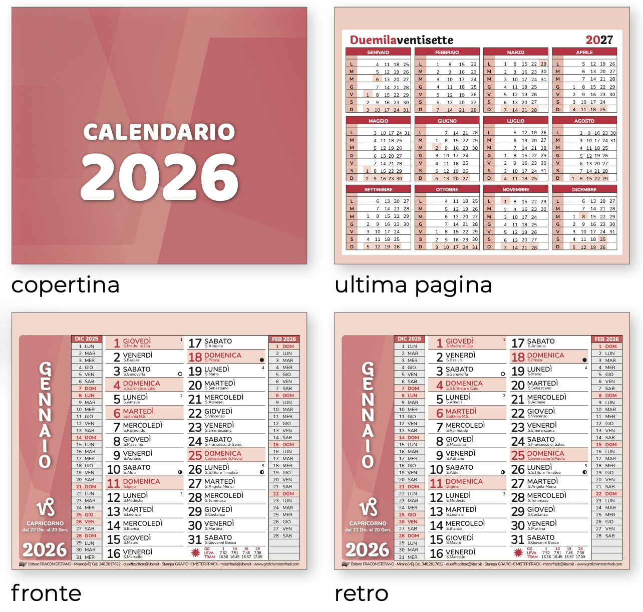 Calendario da banco 15,5