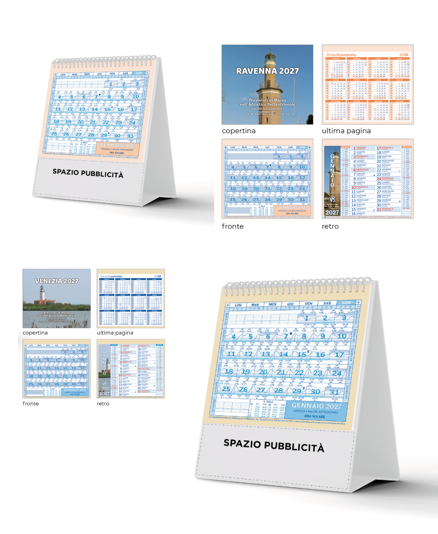 Calendario da Banco con Maree