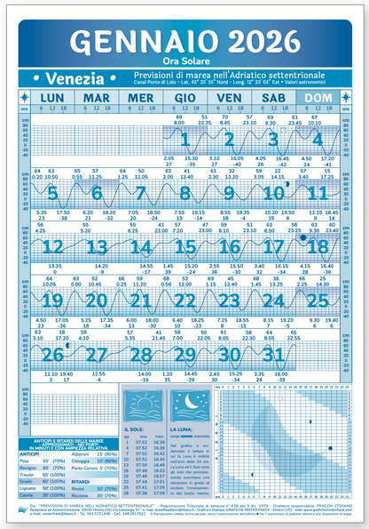 calendario delle maree 2026