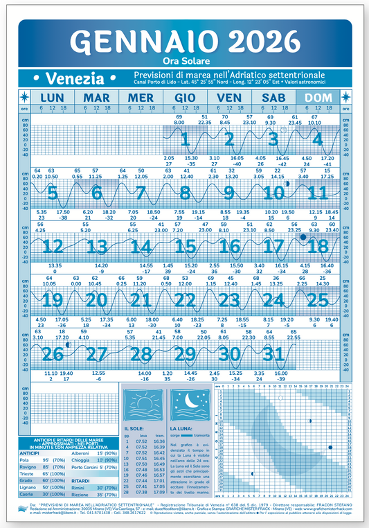 calendario delle maree 2026