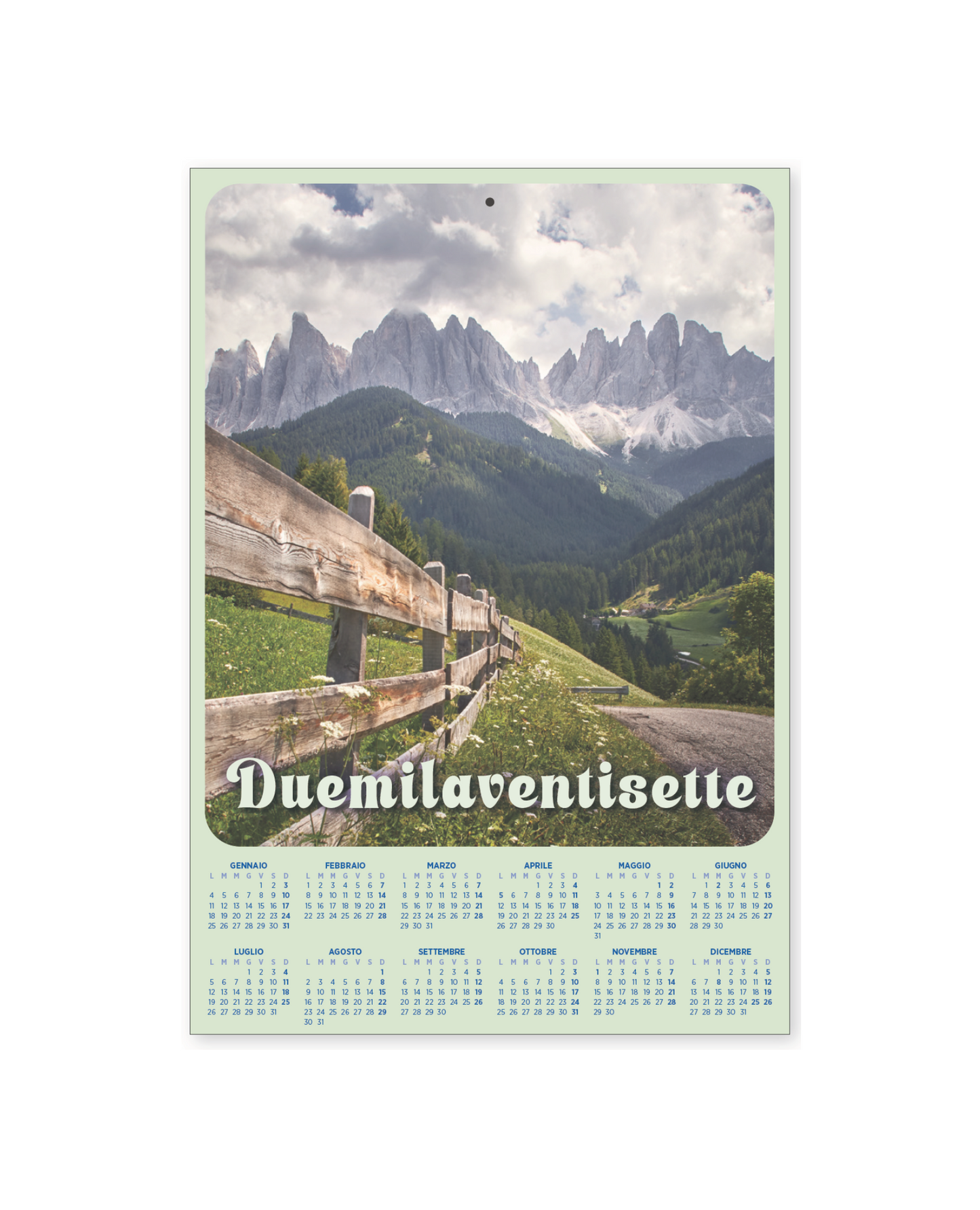 Calendario Monopagina