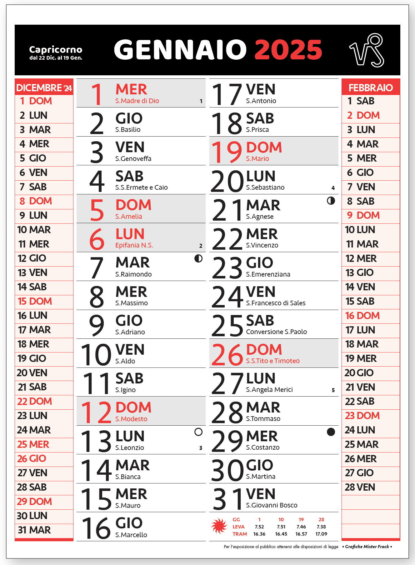 Calendario olandese 24