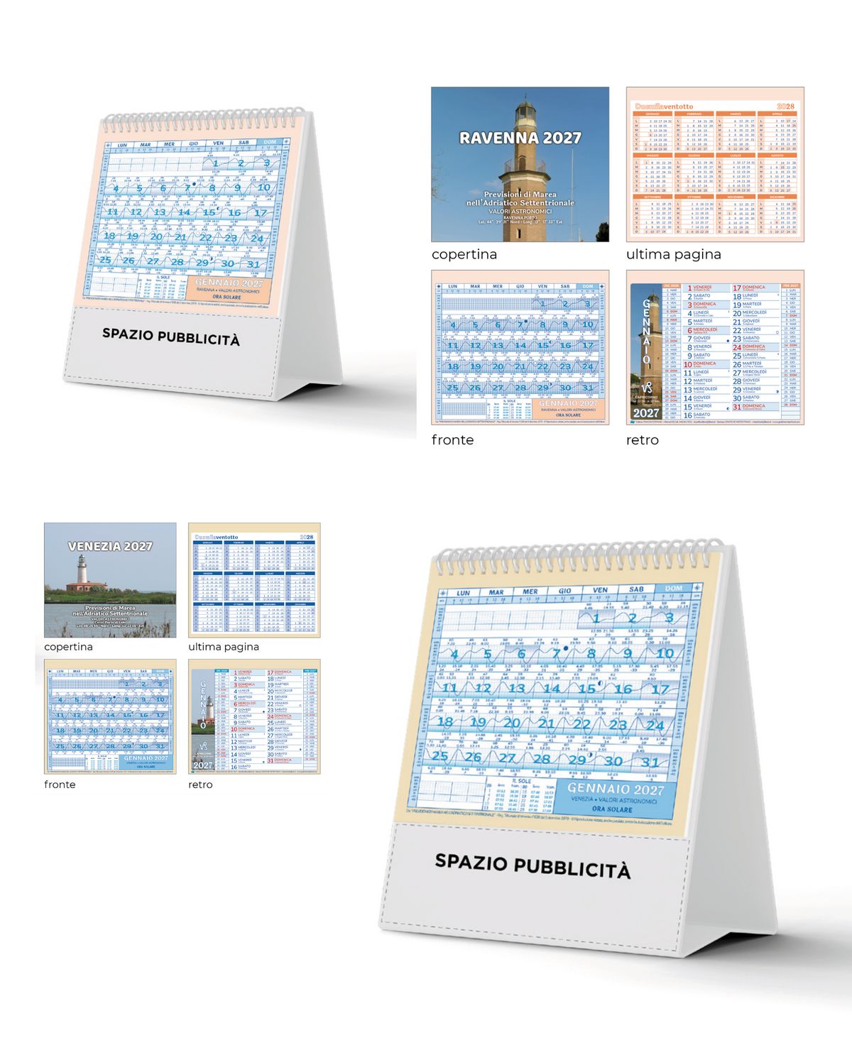 Calendario da Banco con Maree