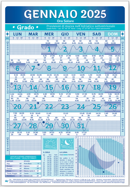 calendario maree grado