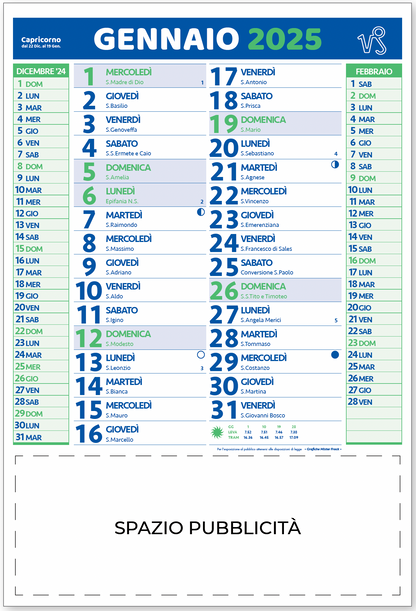 calendari con i santi