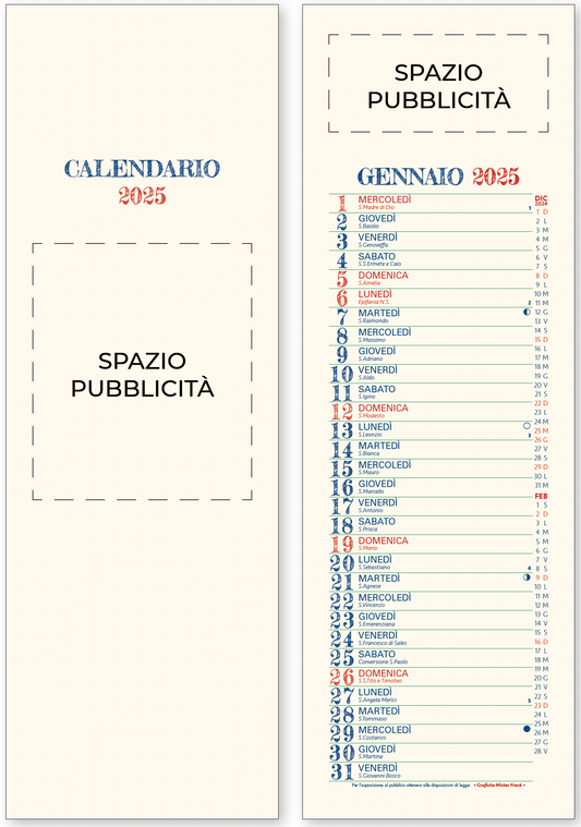 calendario olandese con i santi