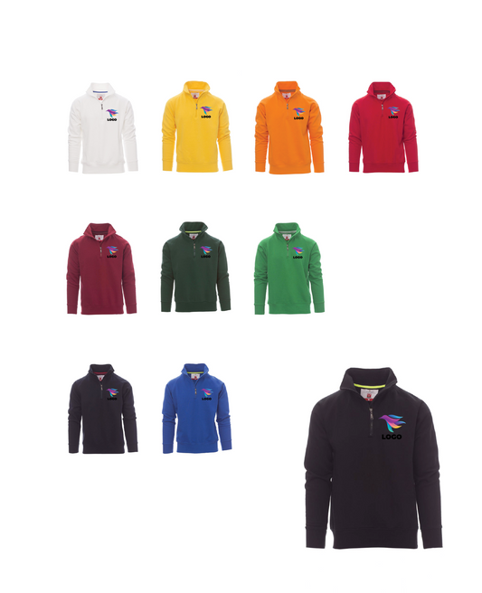 Felpa mezza zip