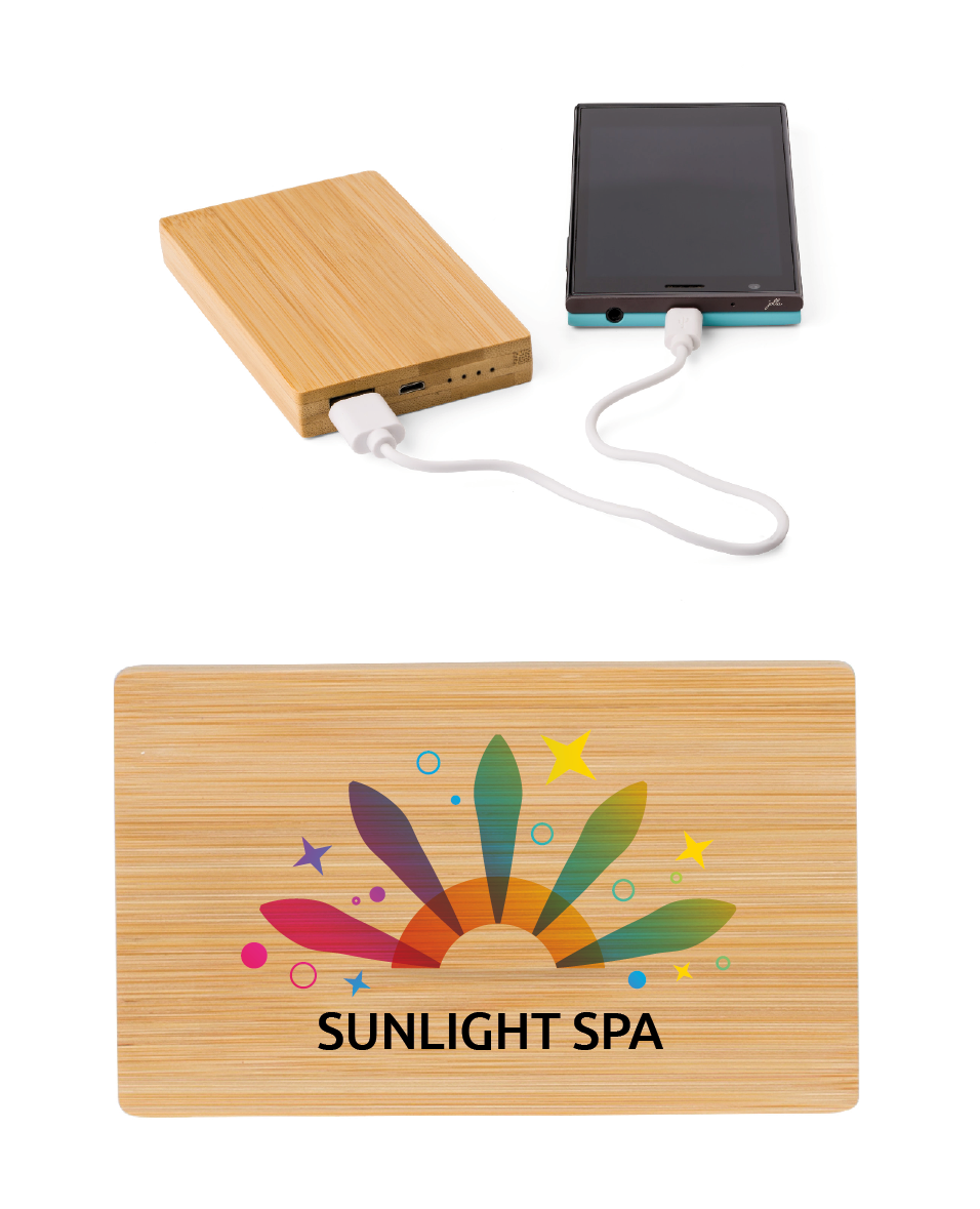 Powerbank in bamboo