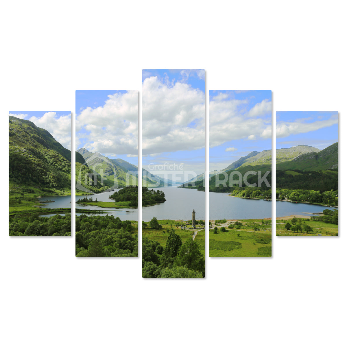 Quadro in tela canvas Scozia Glenfinnan monument Landscape Lago