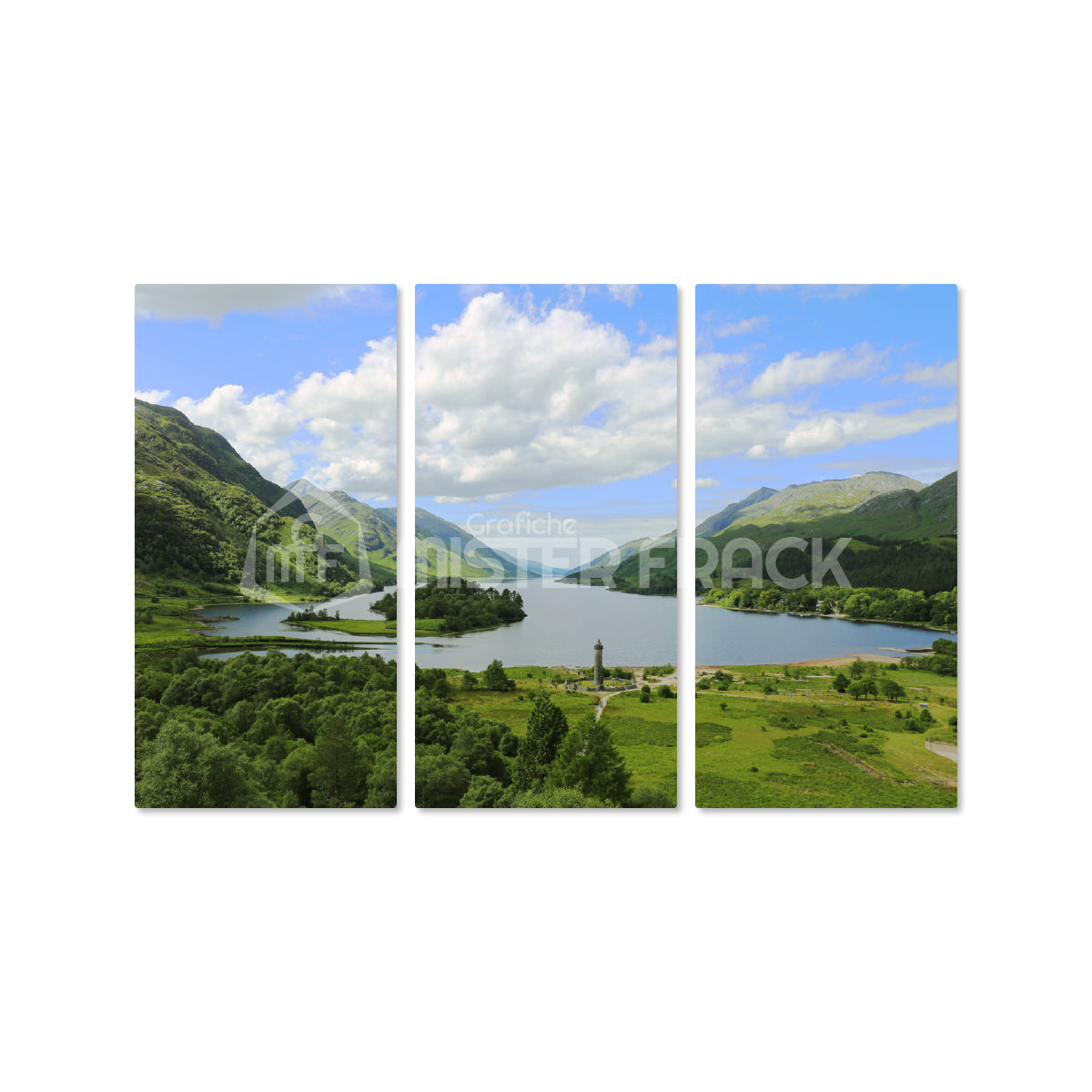 Quadro in tela canvas Scozia Glenfinnan monument Landscape Lago